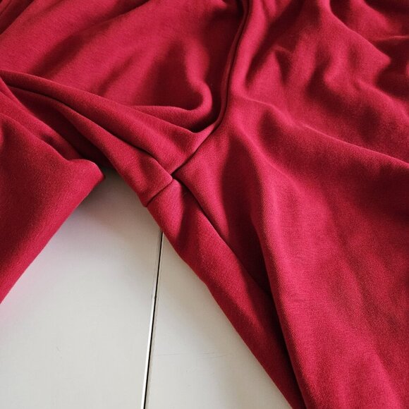 Fabletics Sweatpants Women 2X Red Pockets Fleece Inside FB5732 Active Athleisure - Picture 15 of 16